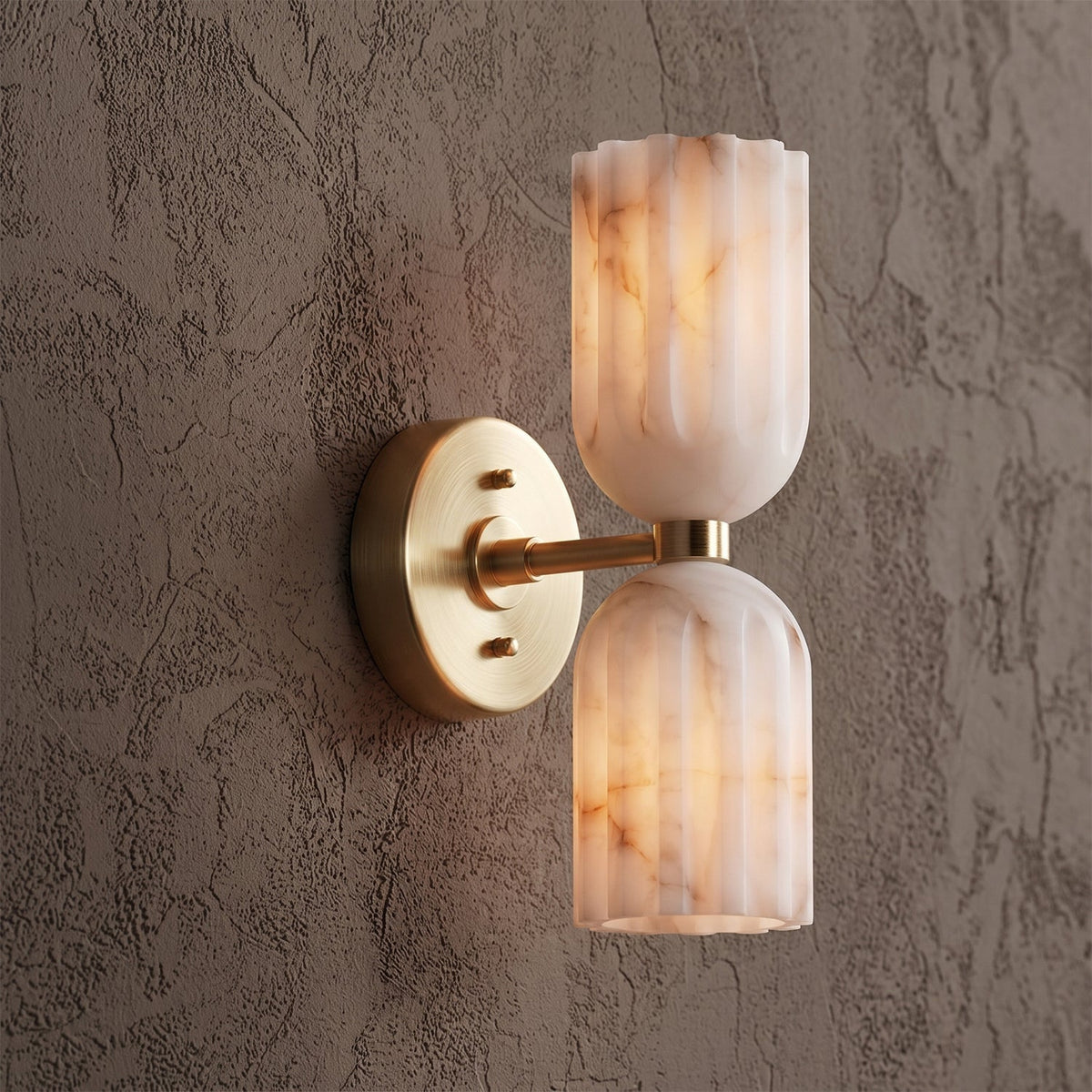 Amber albasten wandlamp