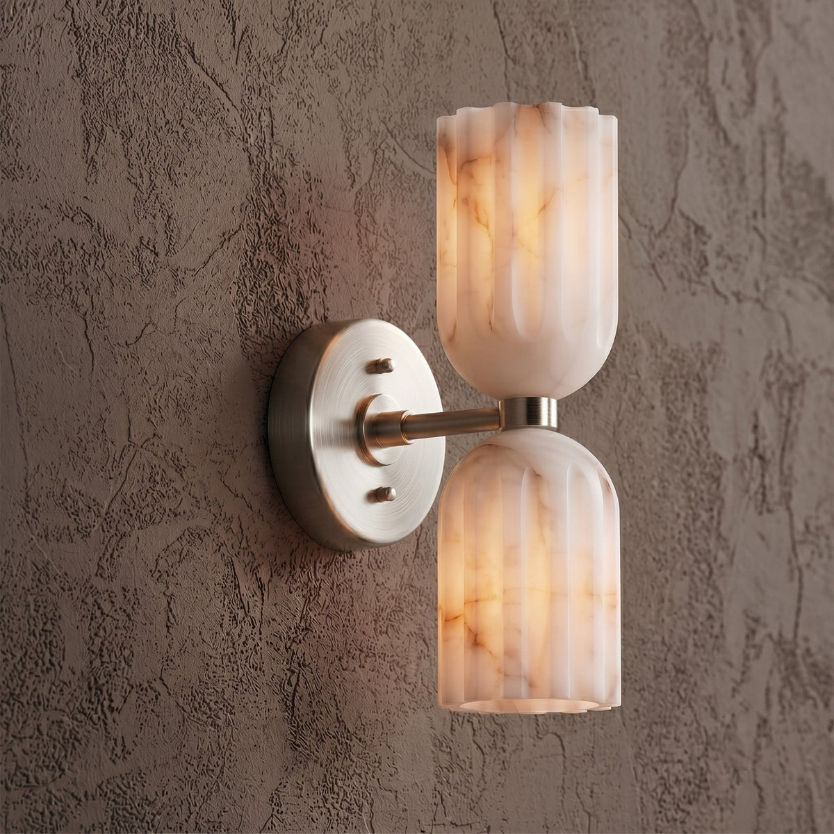 Amber albasten wandlamp