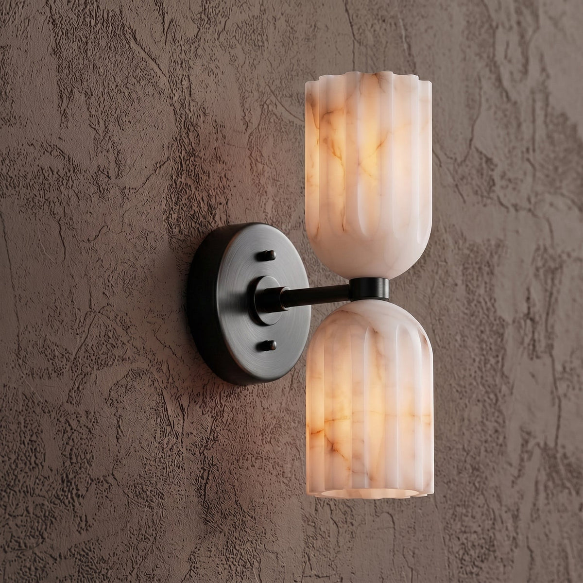 Amber albasten wandlamp