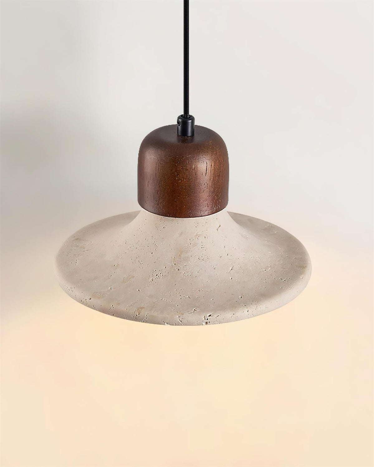 Serinise hanglamp trompetvorm travertin