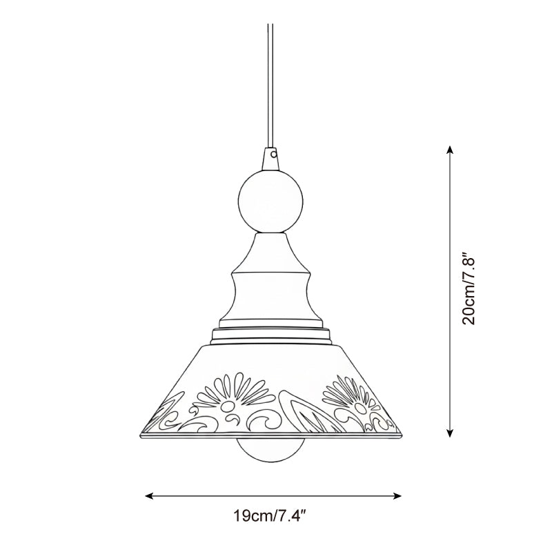 Avenaeria hanglamp met blauwe keramiek