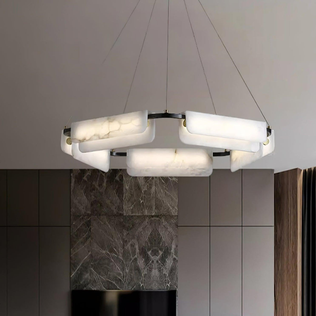 Circona hanglamp van albast