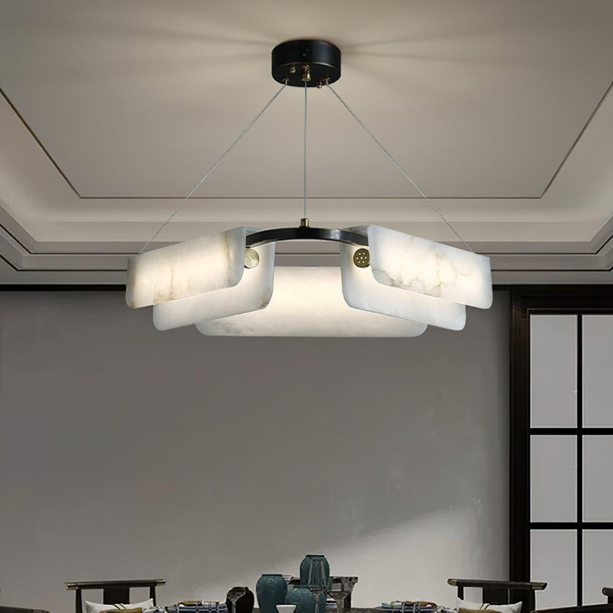 Circona hanglamp van albast