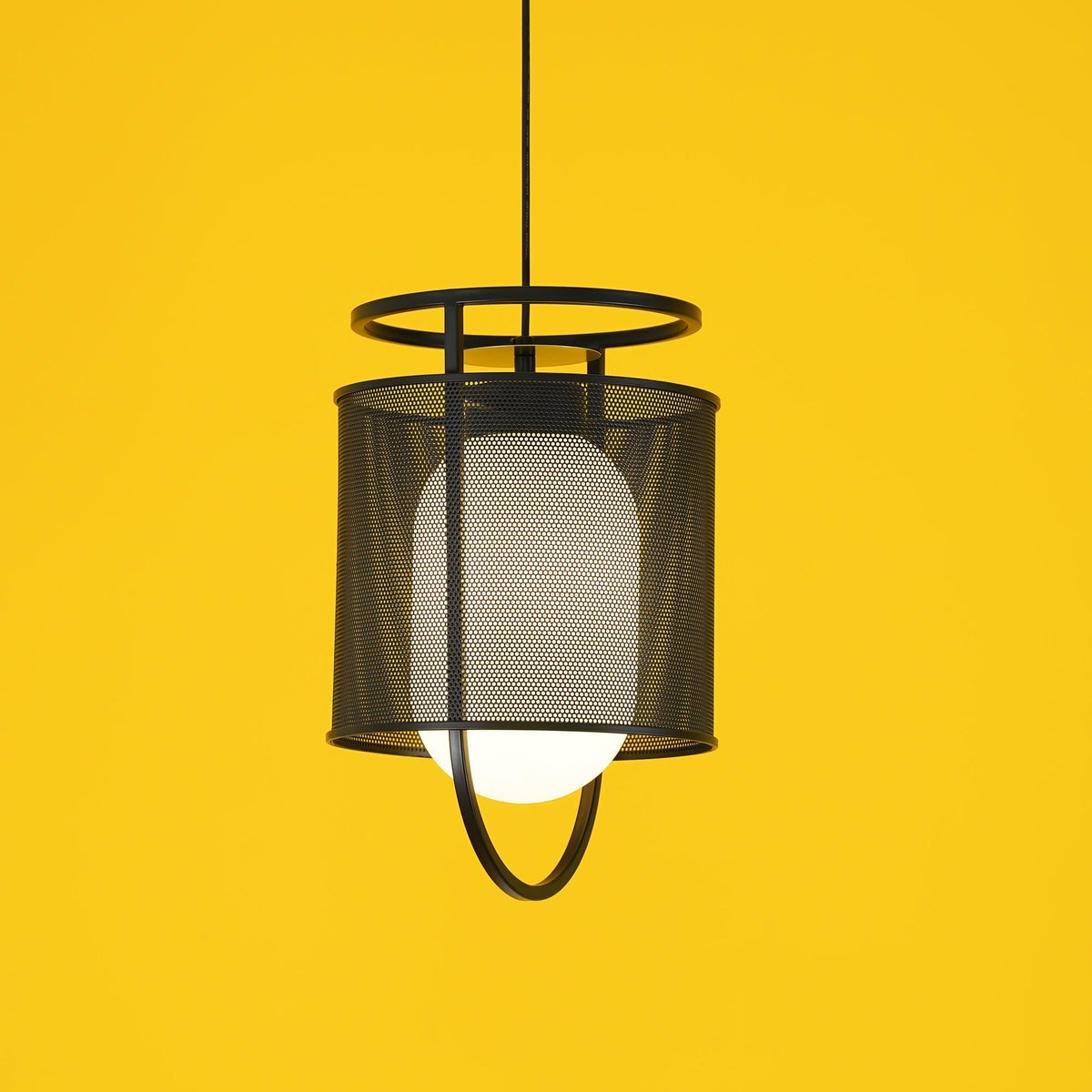 Meren hanglamp mesh cilinder messing accent industrieel