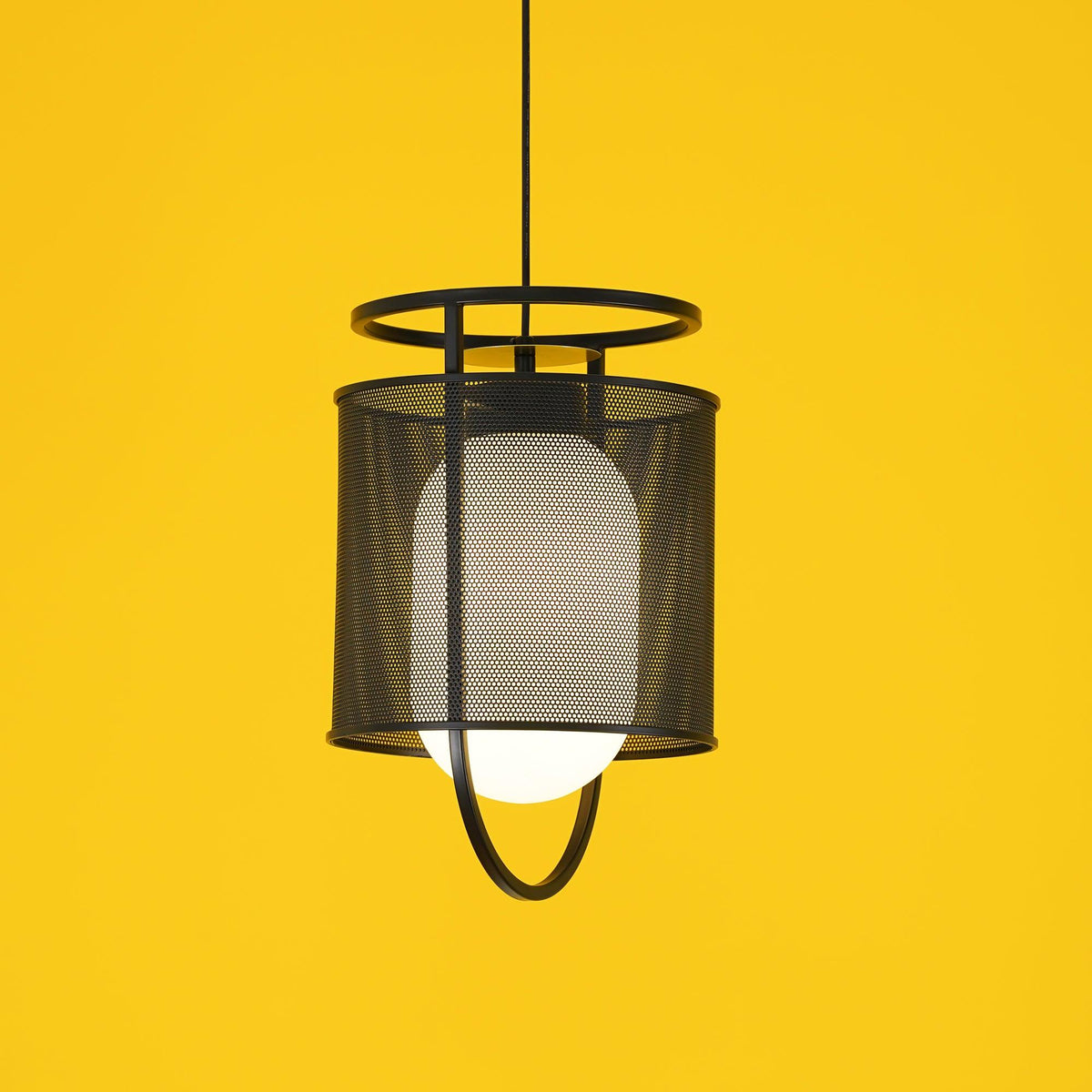 Meren hanglamp mesh cilinder messing accent industrieel