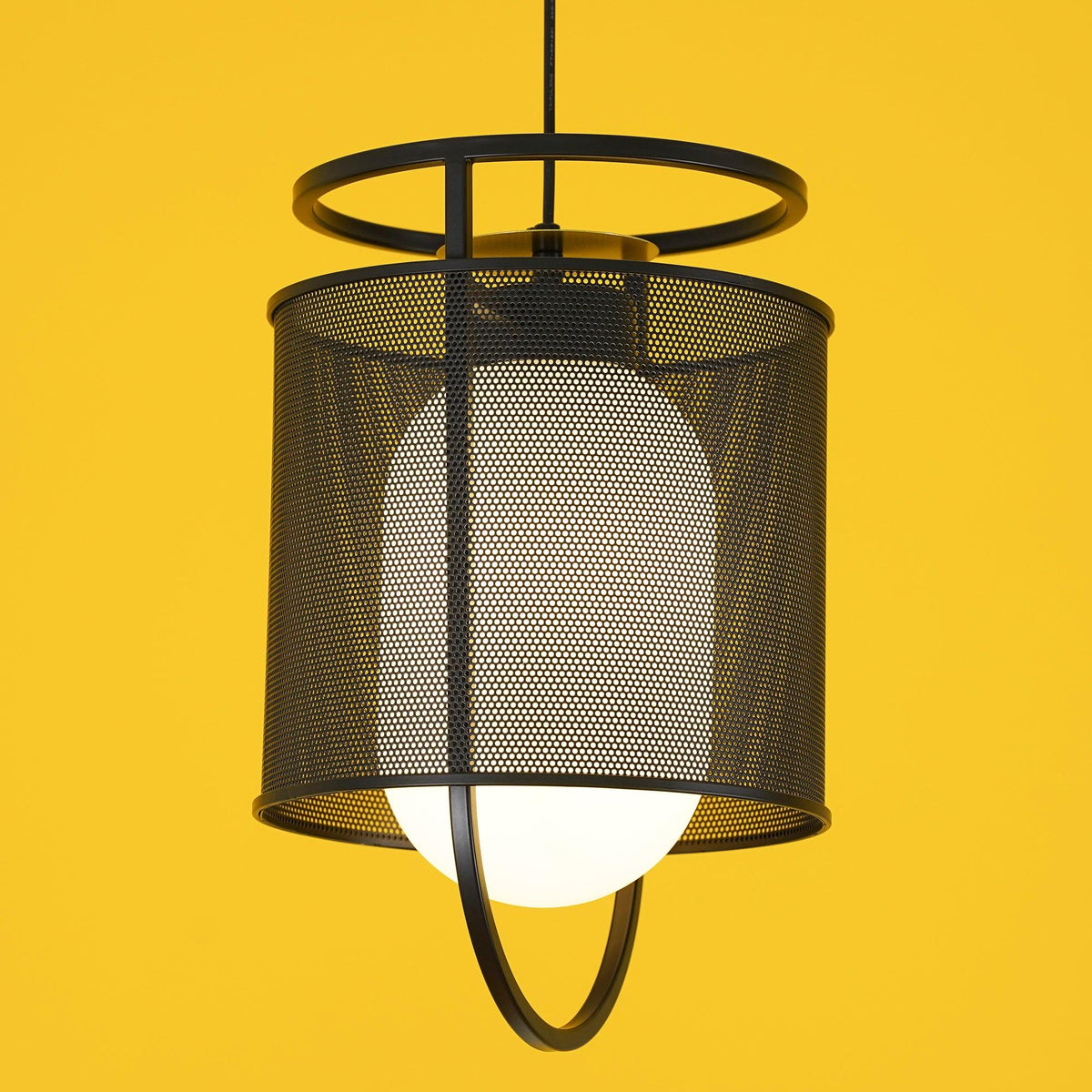 Meren hanglamp mesh cilinder messing accent industrieel