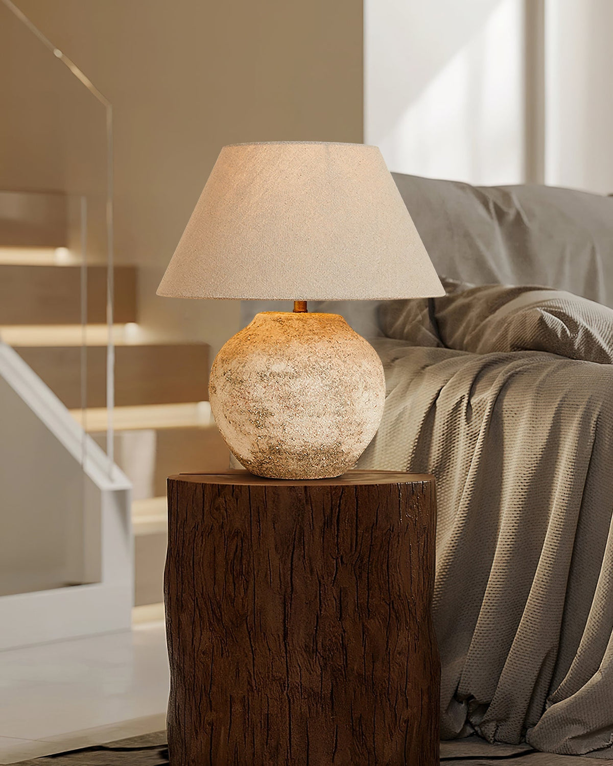 Ceranielle tafellamp Desert Sand keramische voet