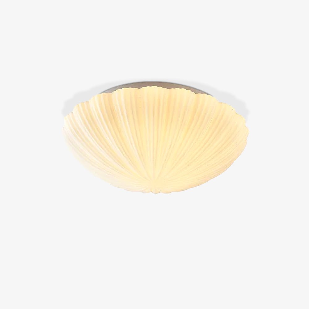 Elo plafondlamp met schelpvorm en ribbels, elegant