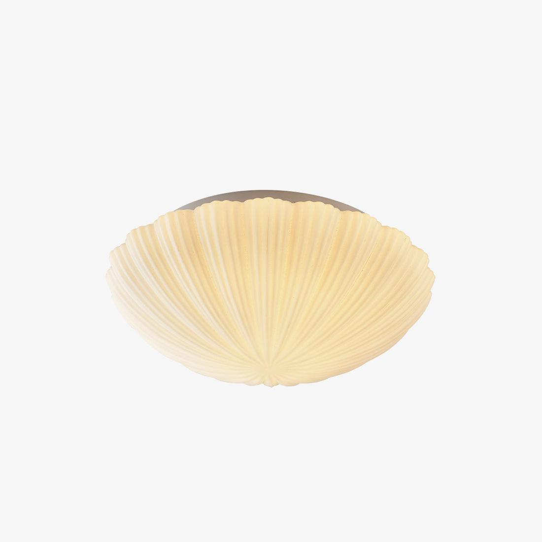 Elo plafondlamp met schelpvorm en ribbels, elegant