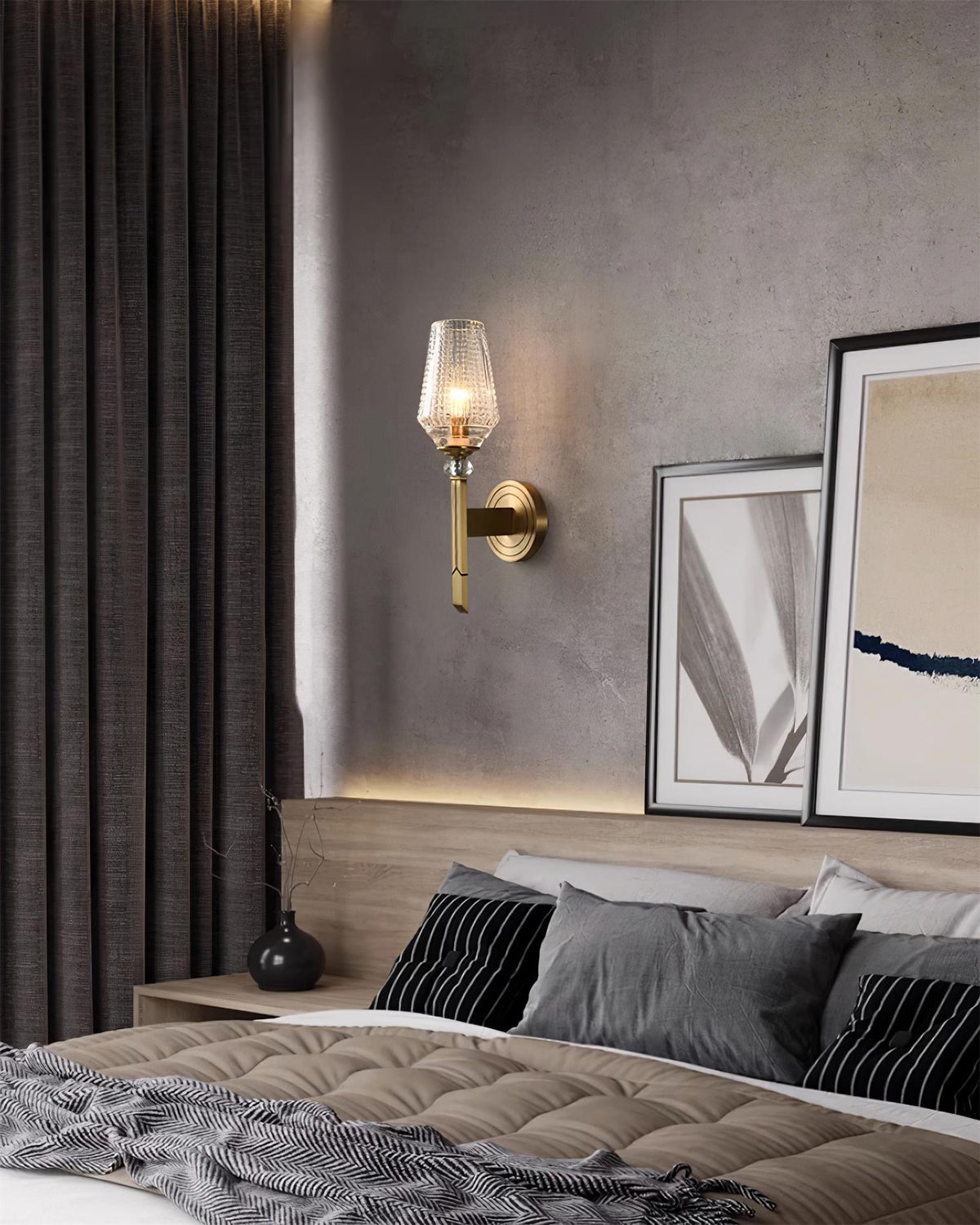 Elyisora wandlamp messing Kristal Elegante
