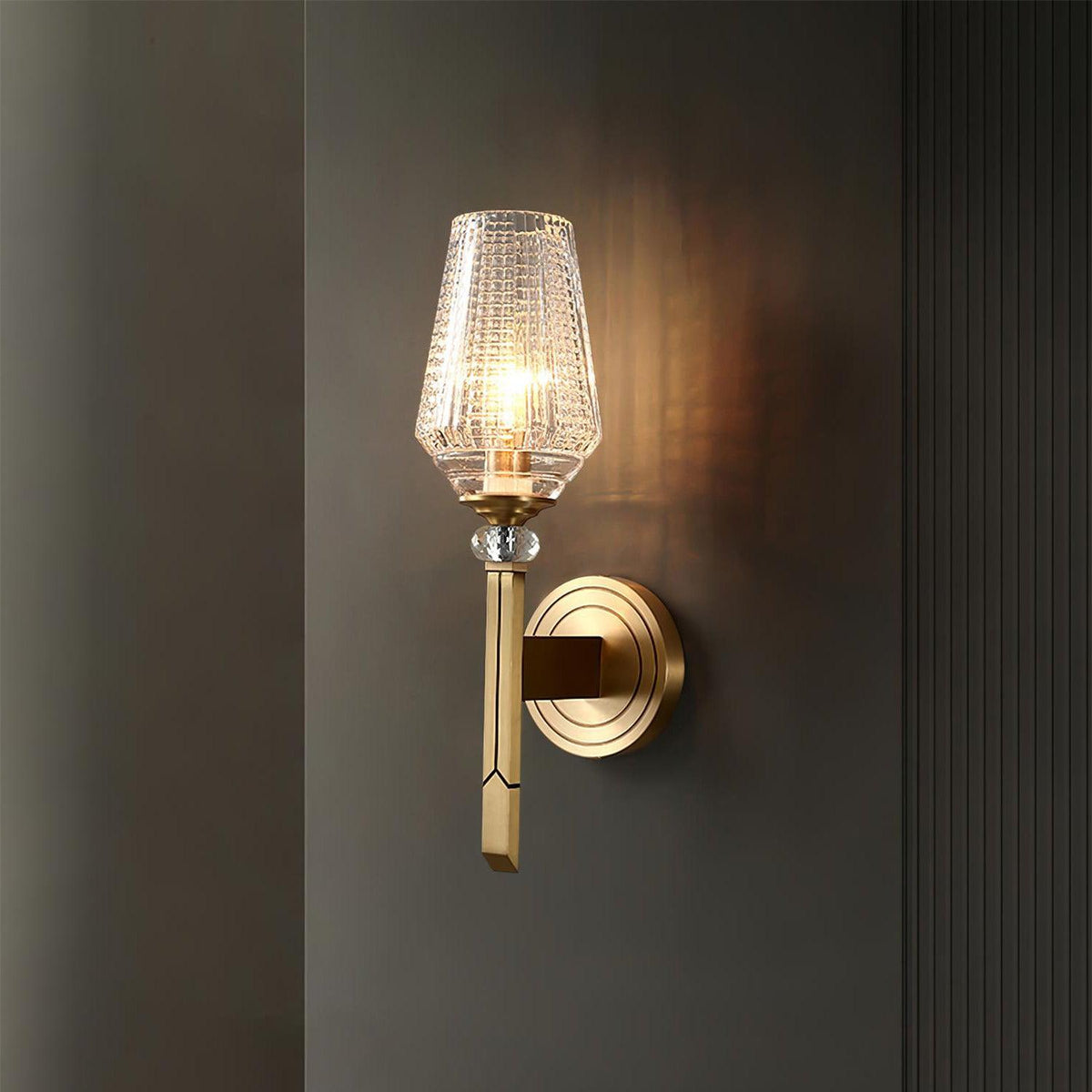 Elyisora wandlamp messing Kristal Elegante