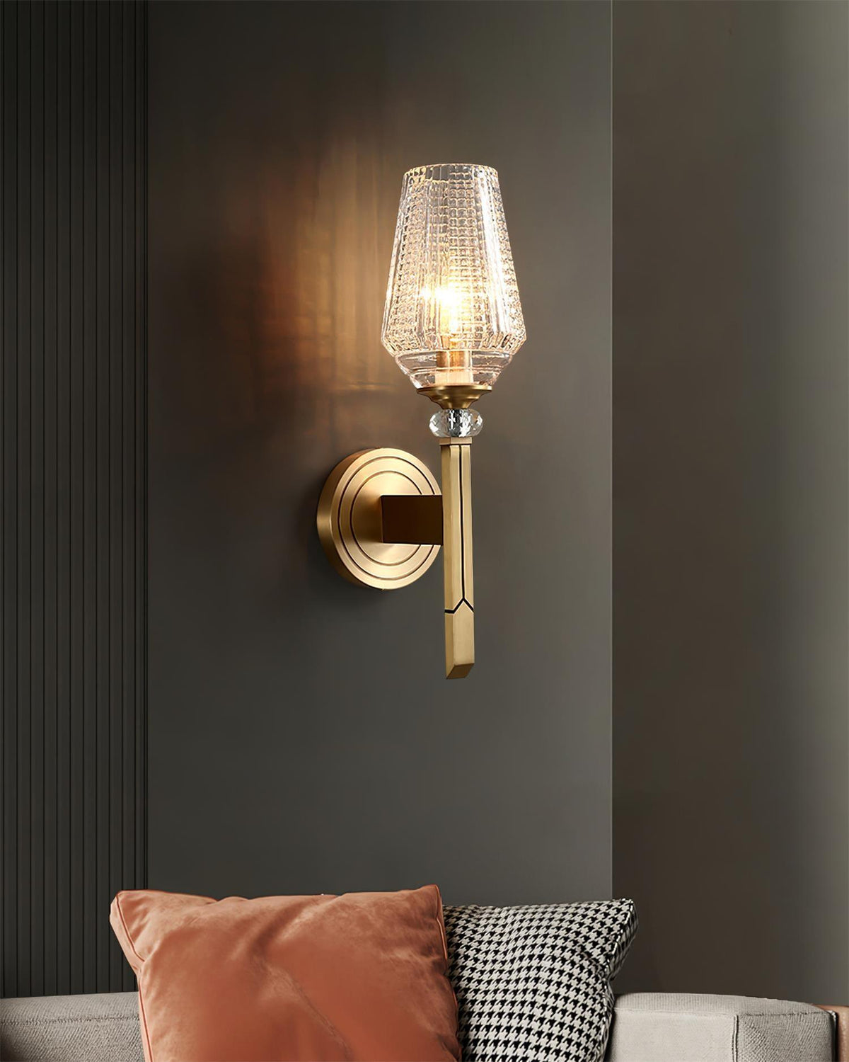 Elyisora wandlamp messing Kristal Elegante