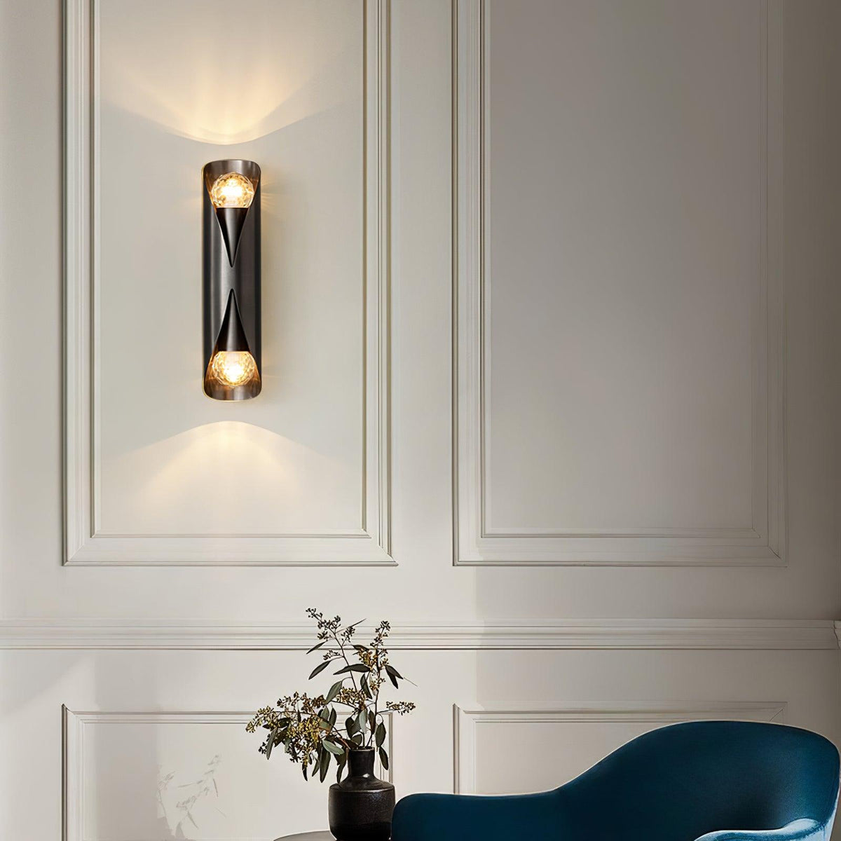 Veyric diamanten messing wandlamp