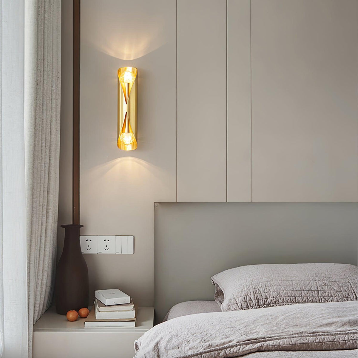 Veyric diamanten messing wandlamp