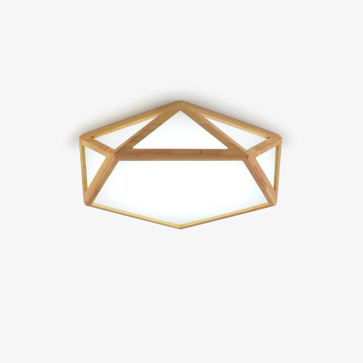 Syleneria plafondlamp houten diamant geometrisch modern