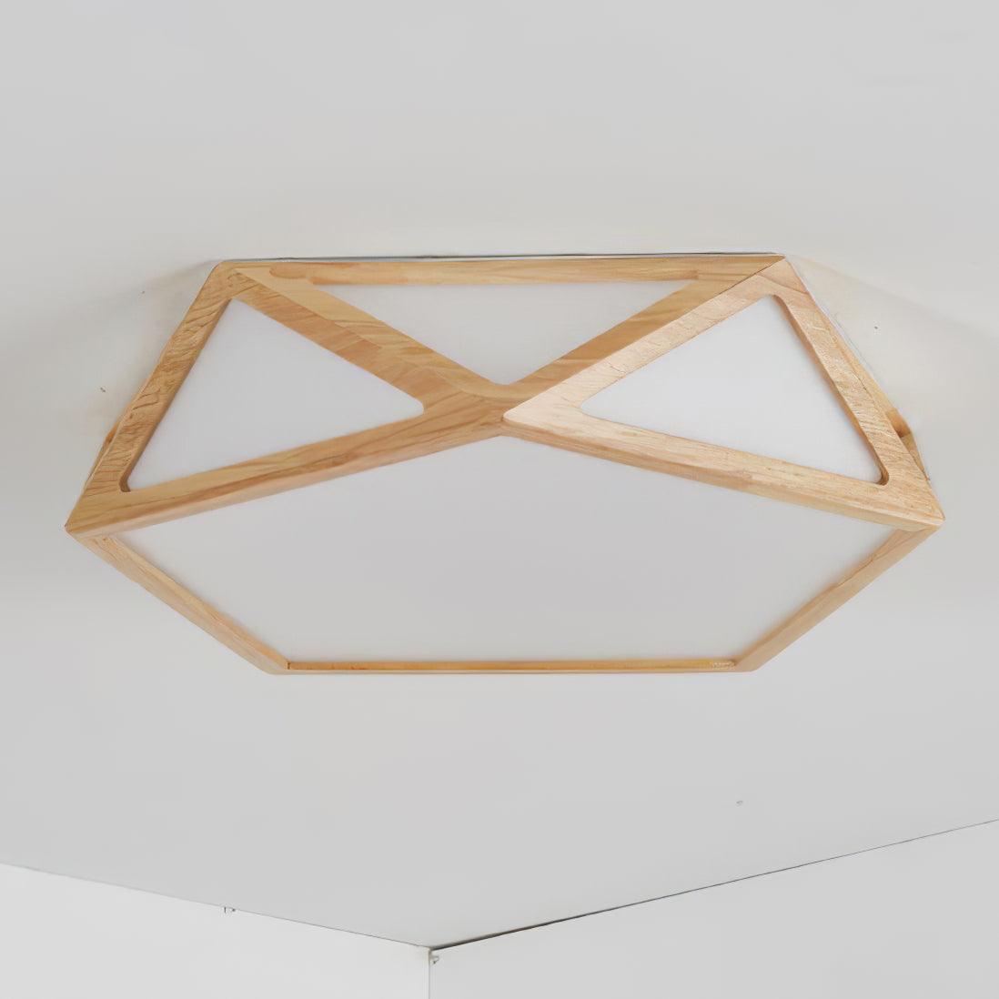 Syleneria plafondlamp houten diamant geometrisch modern