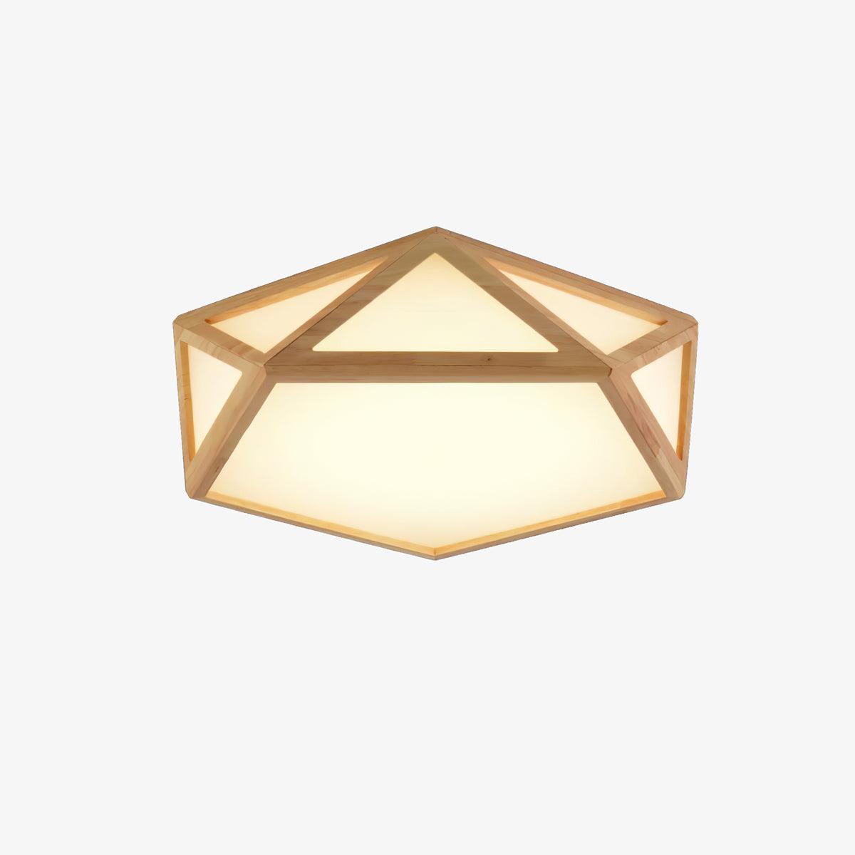 Syleneria plafondlamp houten diamant geometrisch modern