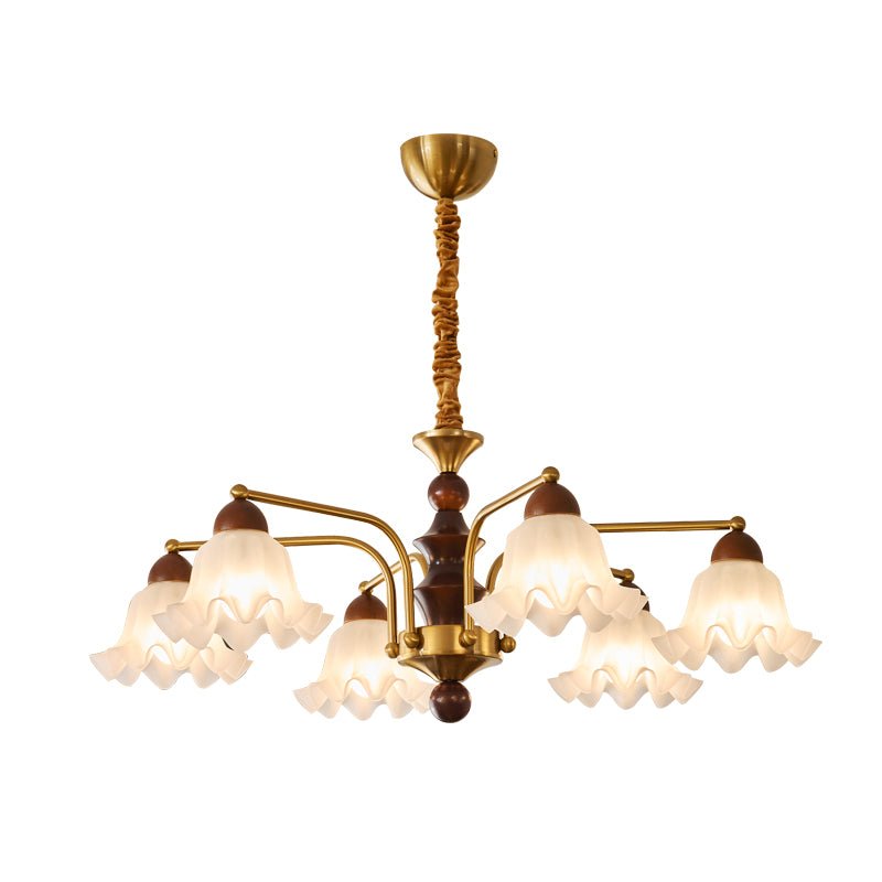 Lylaeen elegantie Vintage glas Hout Kroonluchter