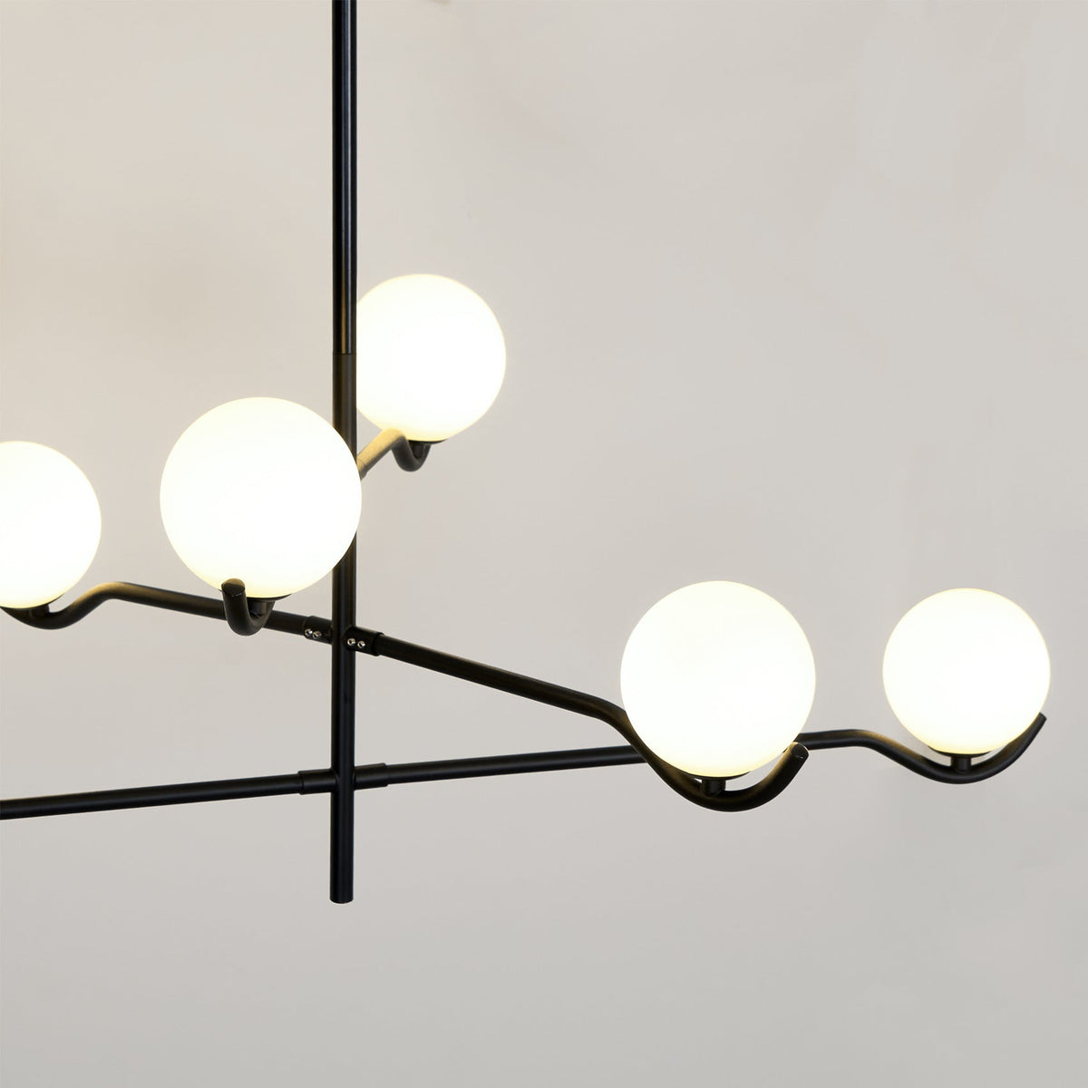 Kominex hanglamp met zwart glasframe