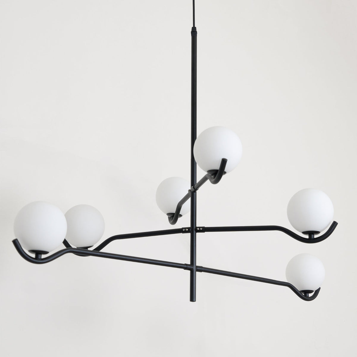 Kominex hanglamp met zwart glasframe