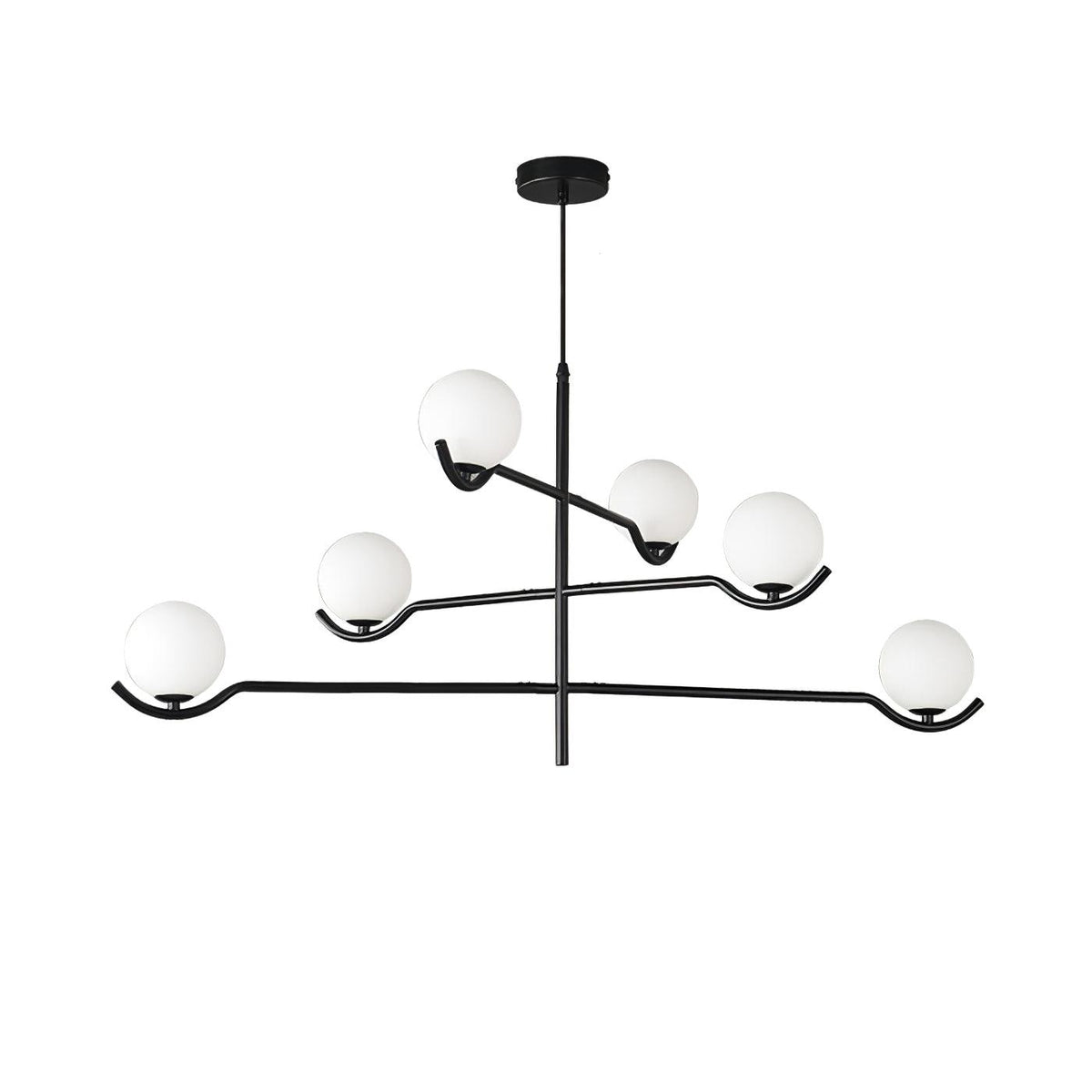 Kominex hanglamp met zwart glasframe
