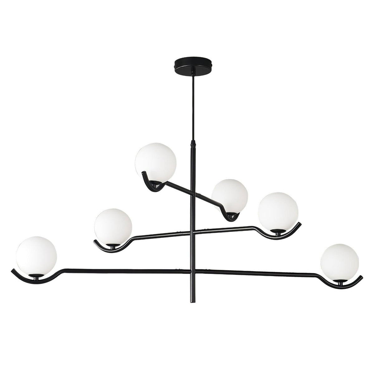 Kominex hanglamp met zwart glasframe