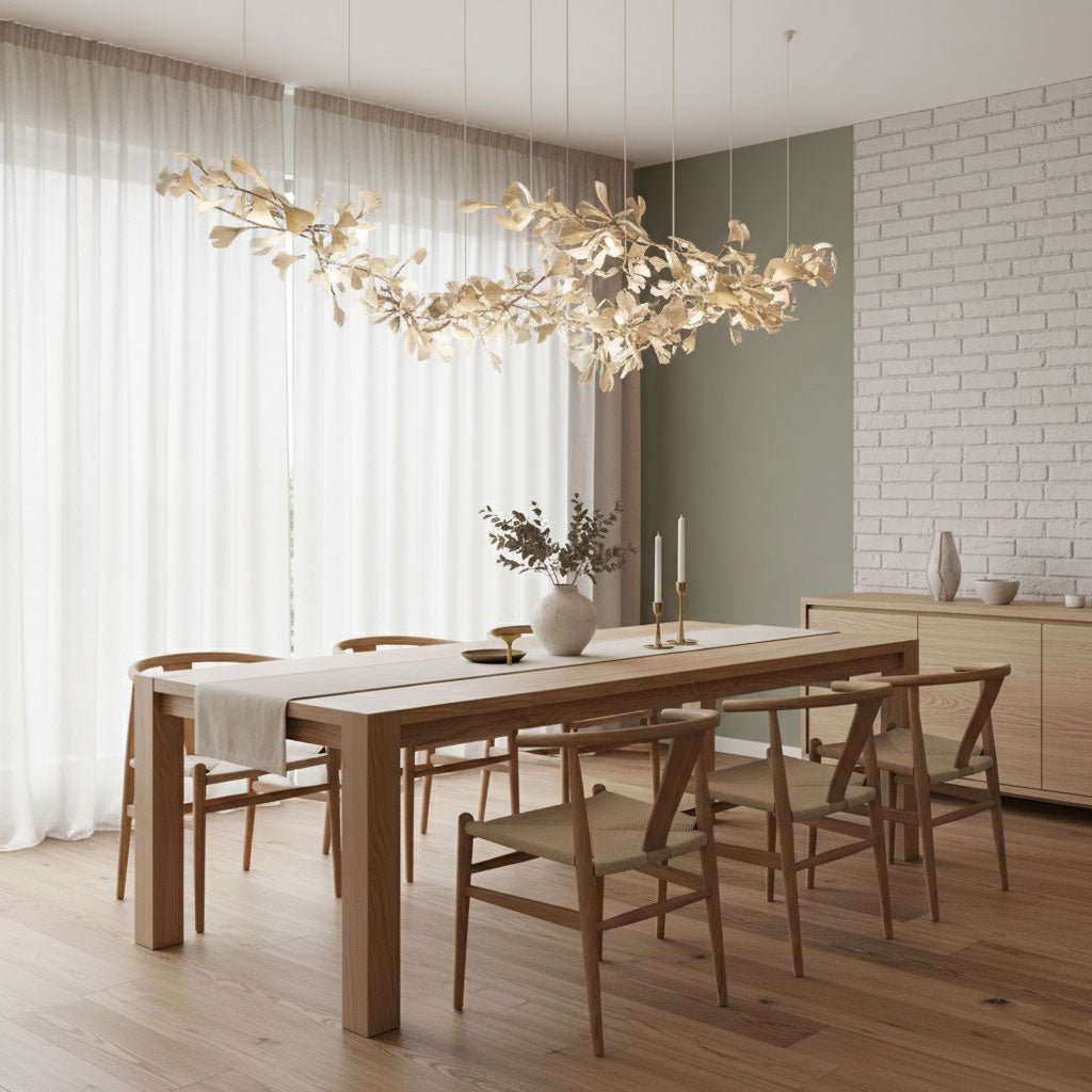 Double-Layer Ginkgo keramische Kroonluchter