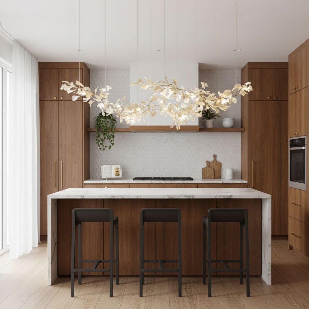 Double-Layer Ginkgo keramische Kroonluchter