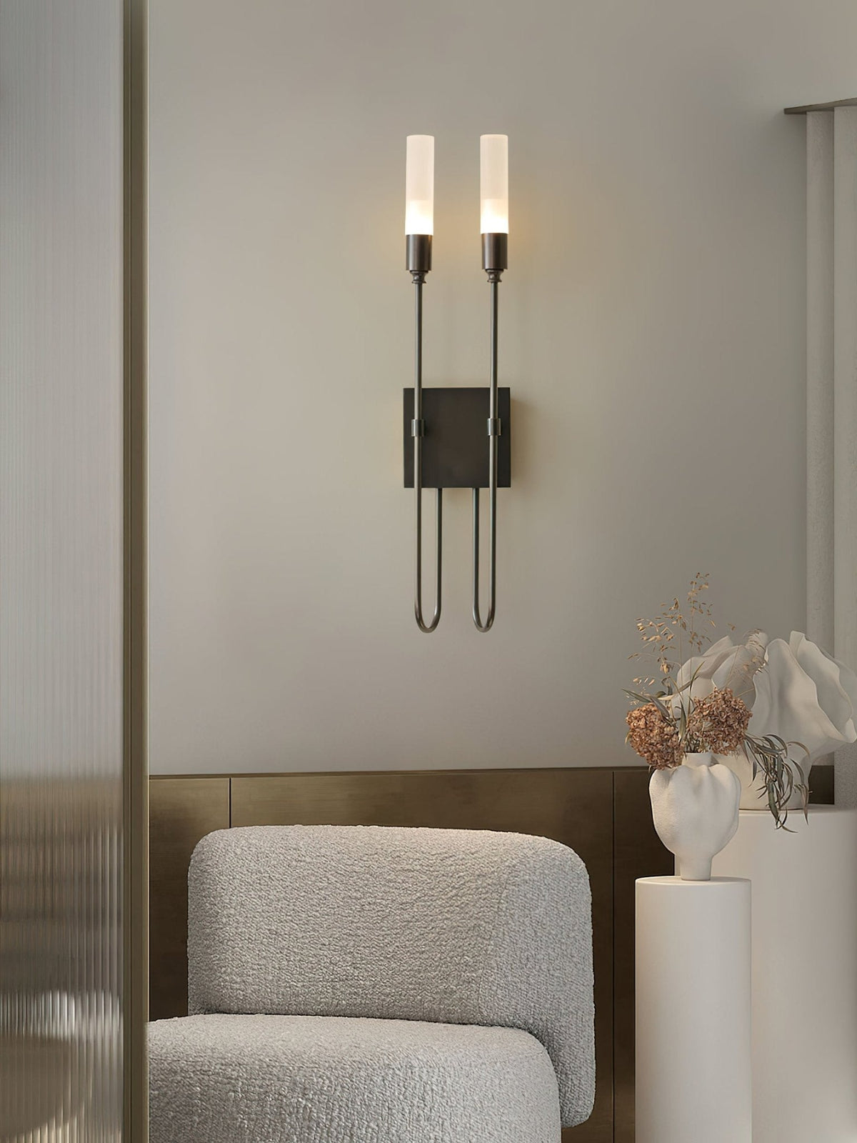 Yvori wandlamp met dubbele staaf minimalistisch