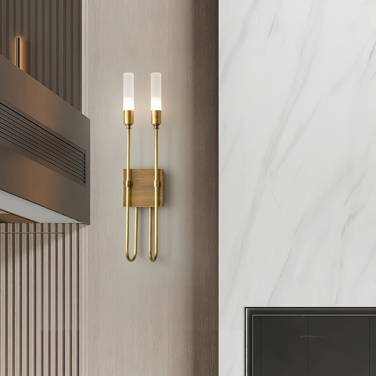 Yvori wandlamp met dubbele staaf minimalistisch