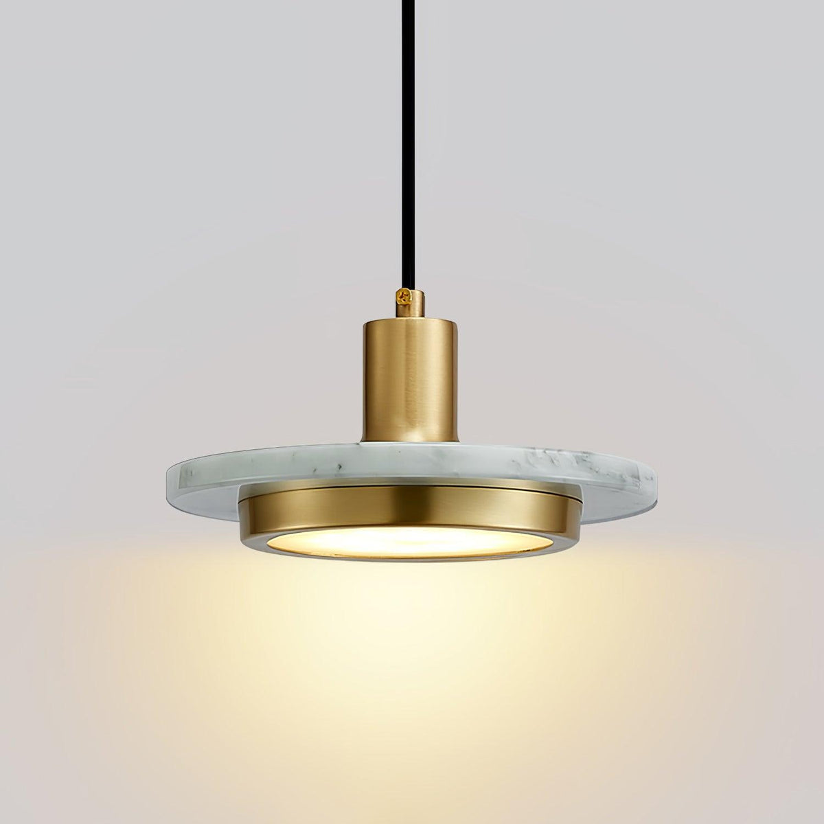 Bram hanglamp marmer dubbele cirkel modern