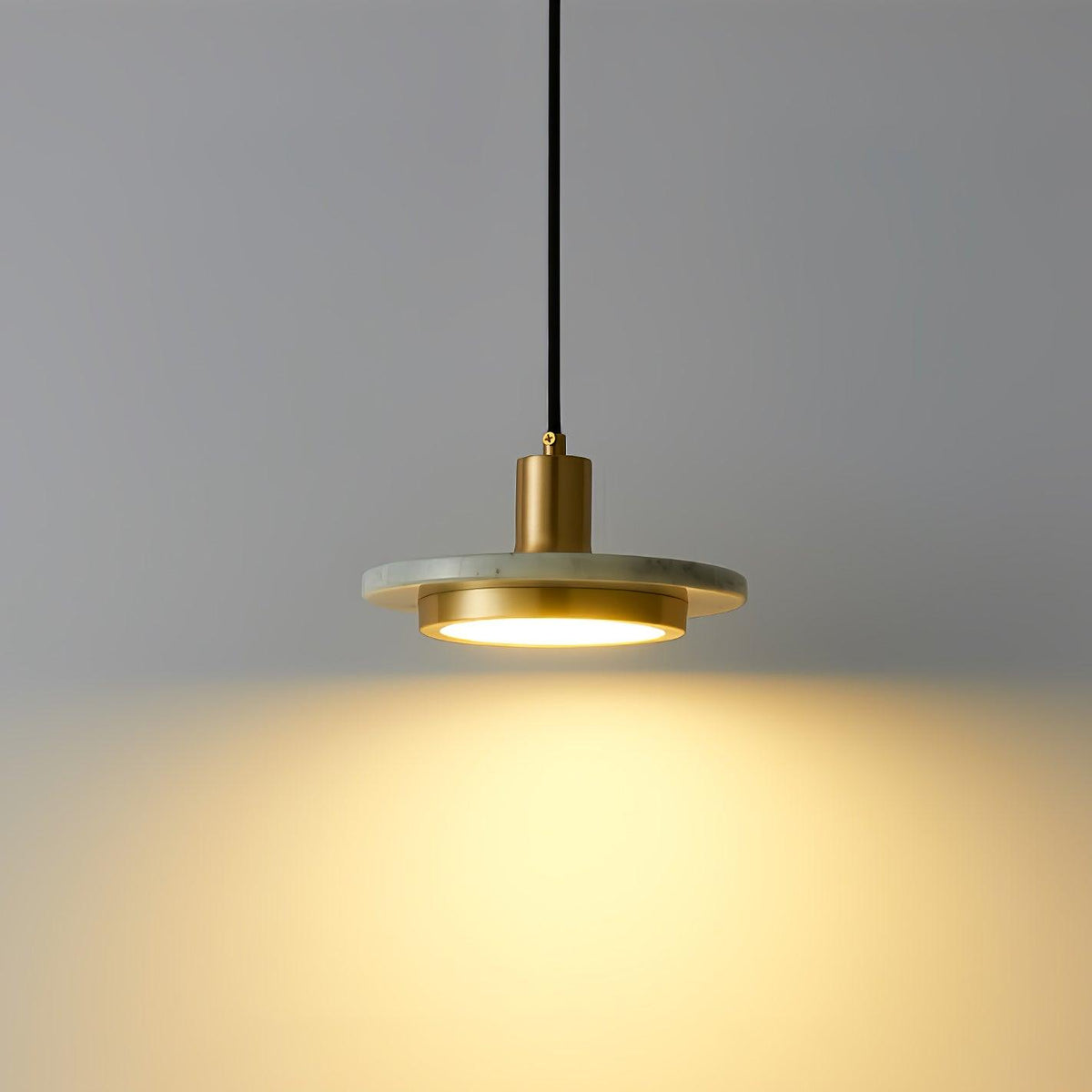 Bram hanglamp marmer dubbele cirkel modern