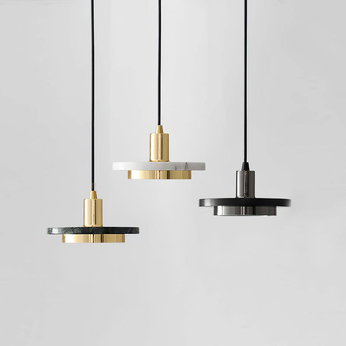 Bram hanglamp marmer dubbele cirkel modern