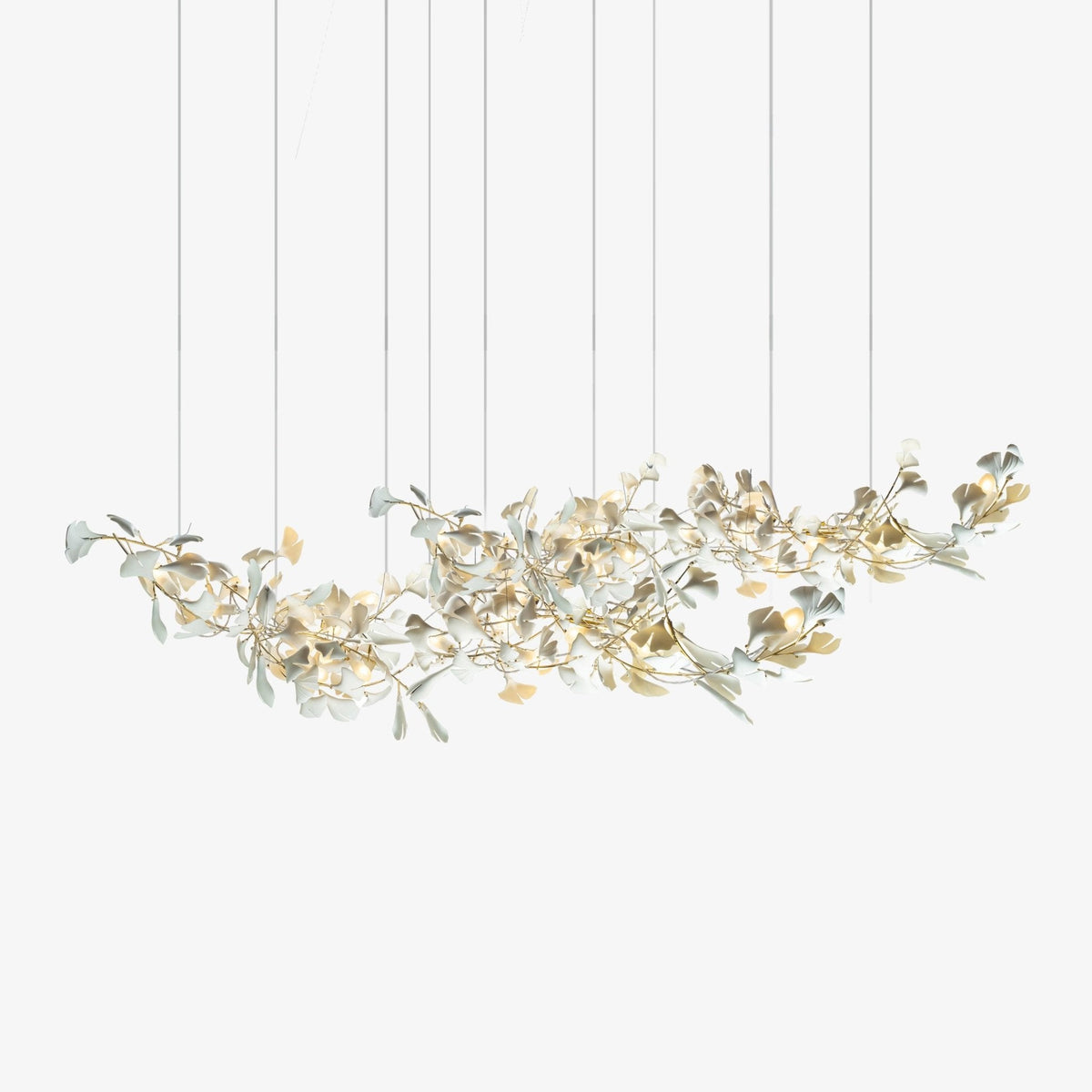 Double-Layer Ginkgo keramische Kroonluchter