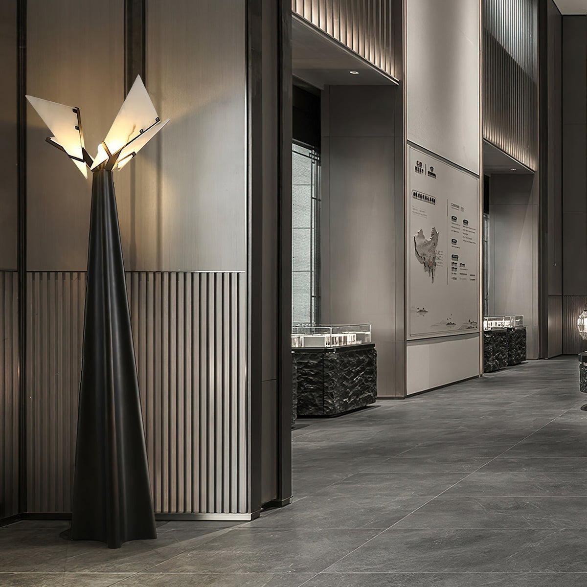 Spire vloerlamp met albasten kap