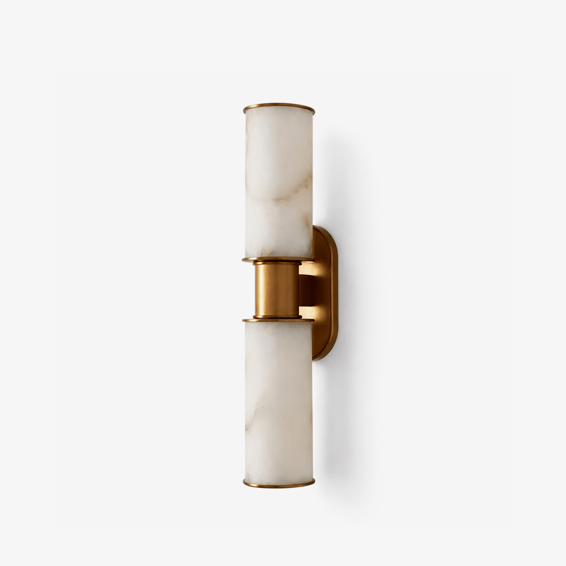 Velmora albasten wandlamp met Goudkleurige Afwerking en Kap