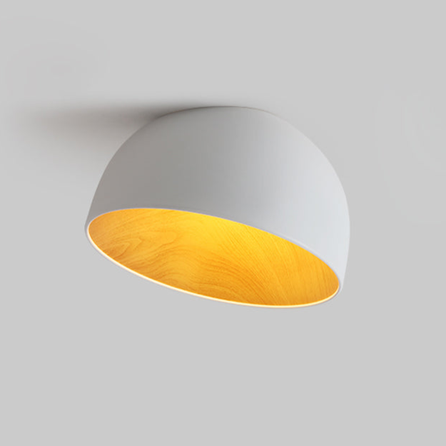 Coda plafondlamp Koepel Hout Minimalistisch