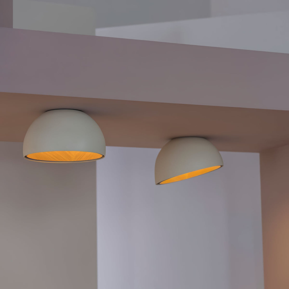 Coda plafondlamp Koepel Hout Minimalistisch