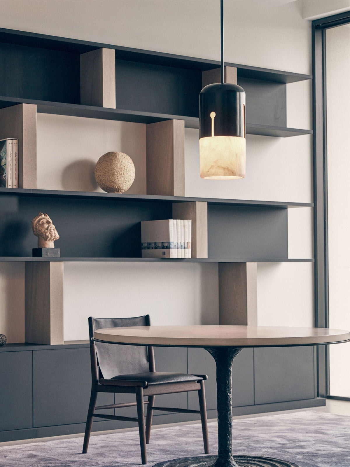 Silas Albast Tweekleurig Capsulevorm Hanglamp