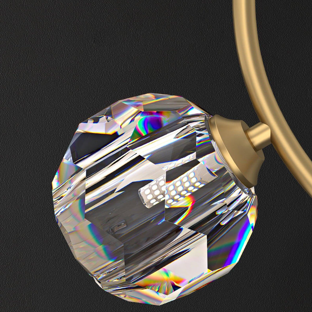 Luxenora Kroonluchter koper en Kristal Geometrisch