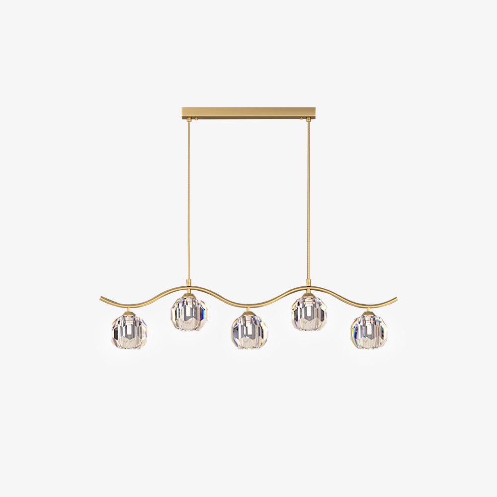 Luxenora Kroonluchter koper en Kristal Geometrisch