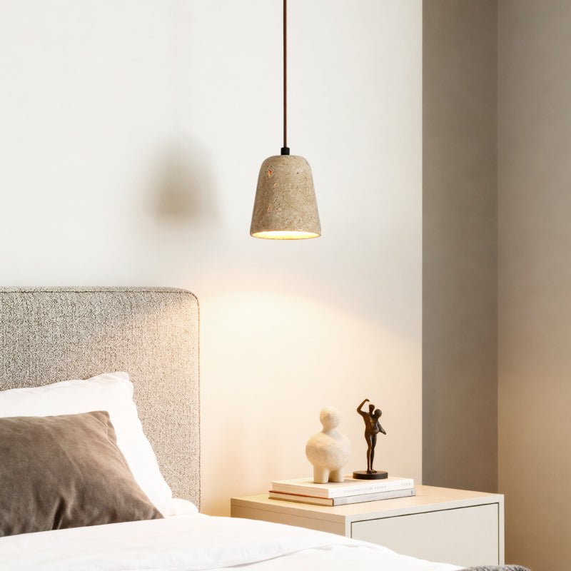 Earthy Geel travertin hanglamp