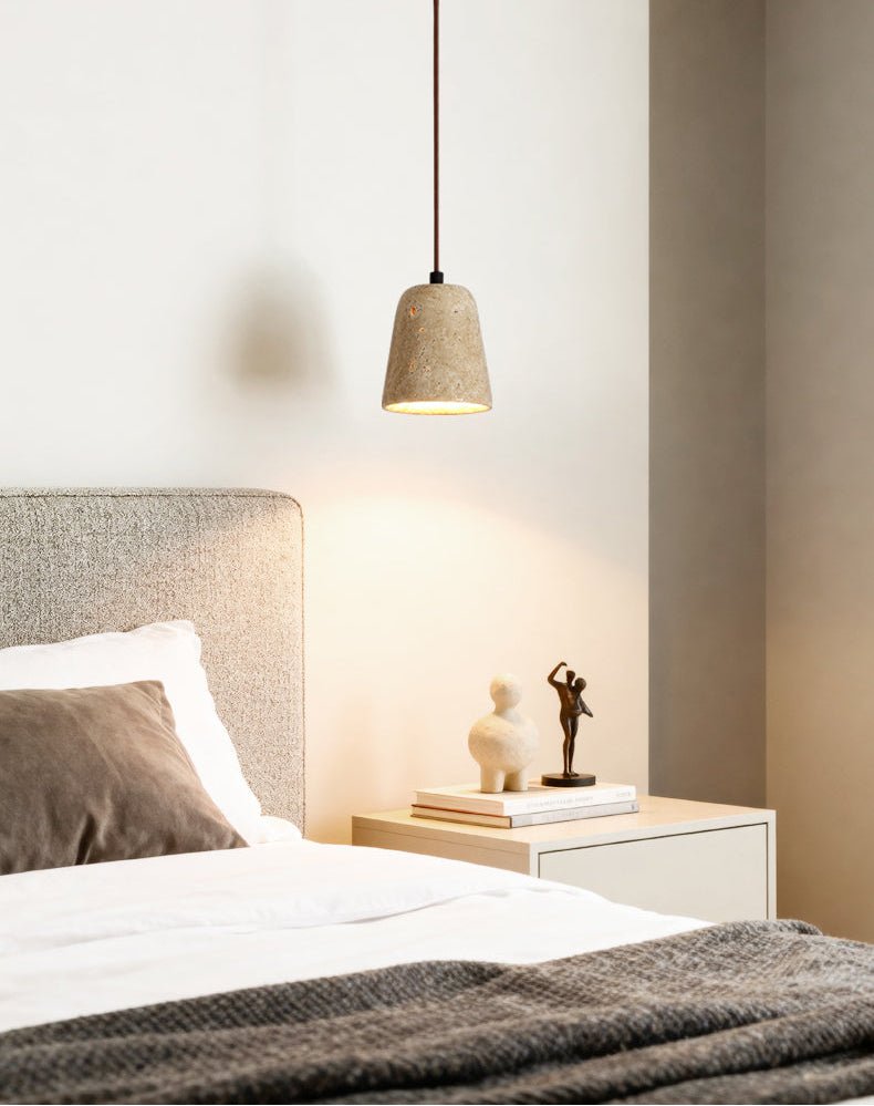 Earthy Geel travertin hanglamp
