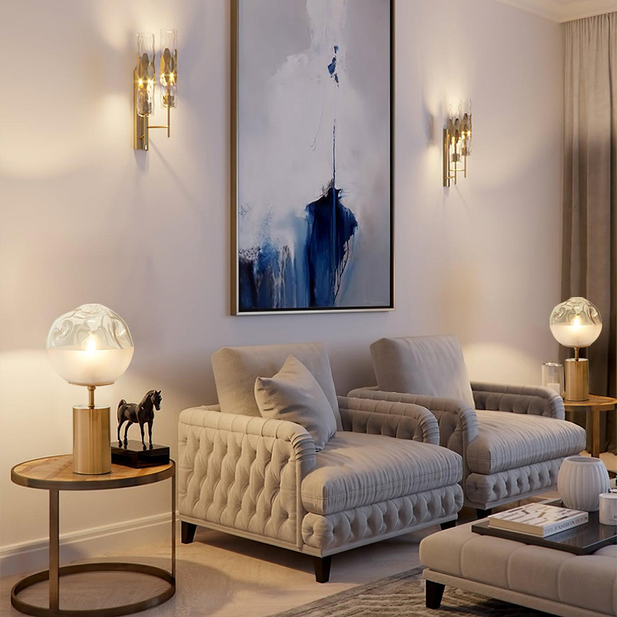 Aurea klassiek Glas Tafellamp