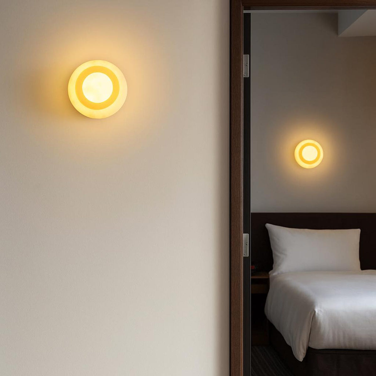 Eclipse wandlamp met marmeren afwerking