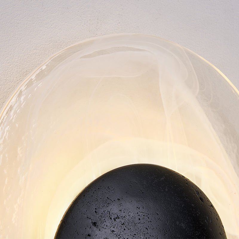 Orla Cosmica Eclipse Zwarte travertin wandlamp