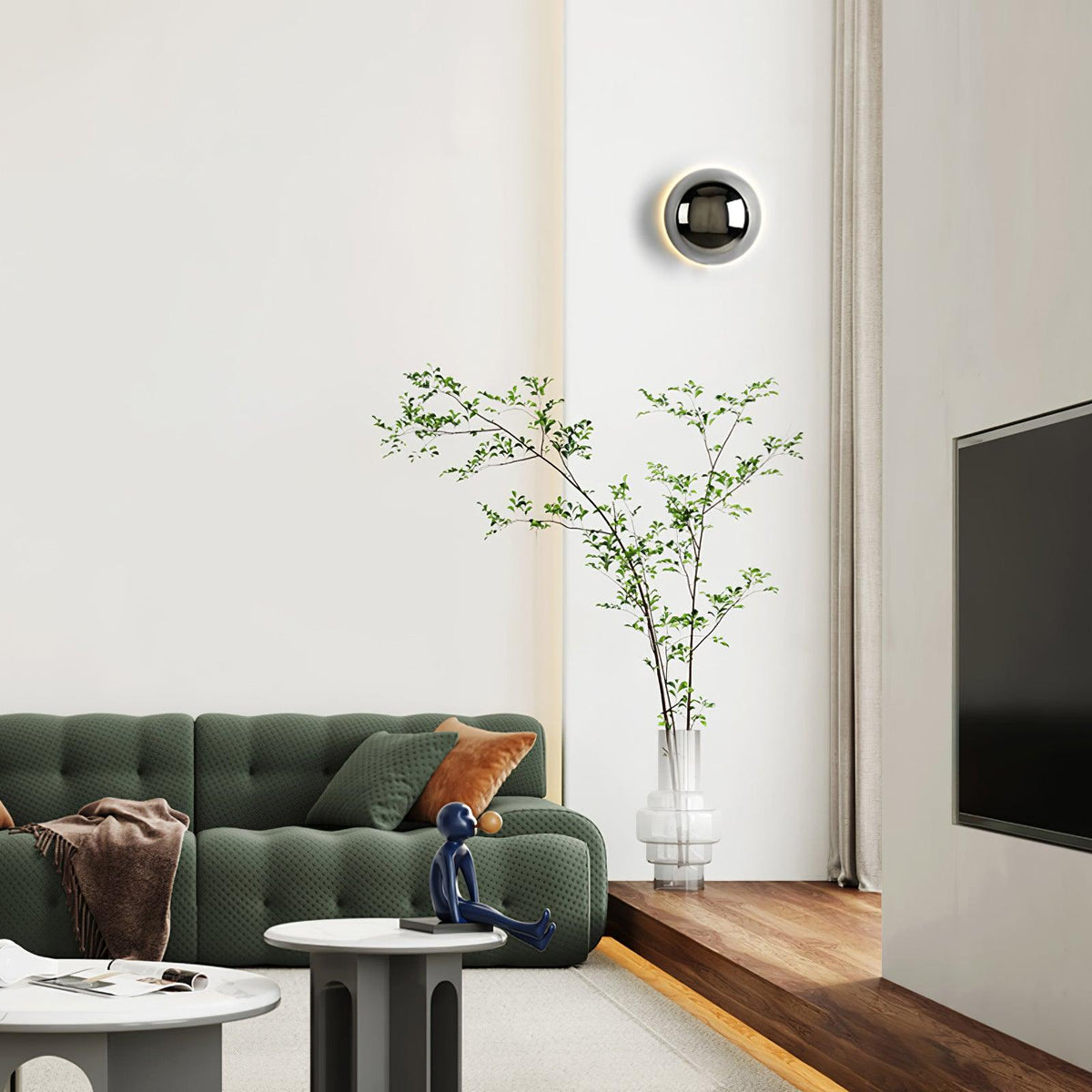 Virixy Moderne minimalistische wandlamp met bolvormige kap