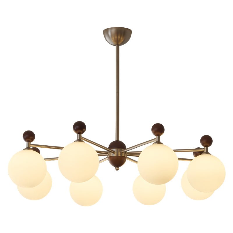 Cimirora Traditionele Elegantie Houten glas Kroonluchter