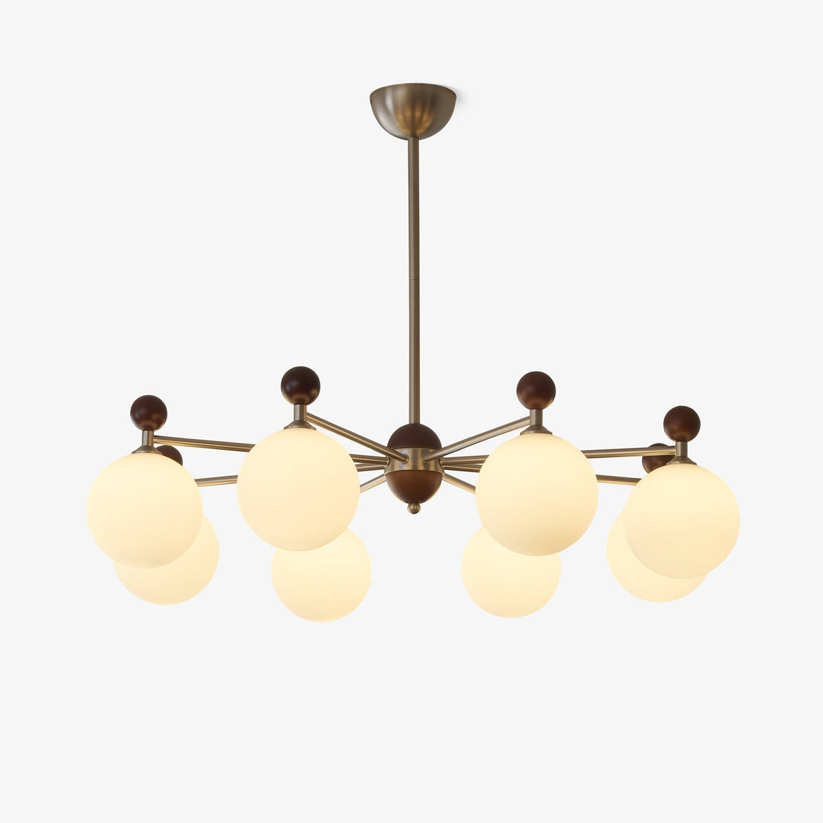 Cimirora Traditionele Elegantie Houten glas Kroonluchter