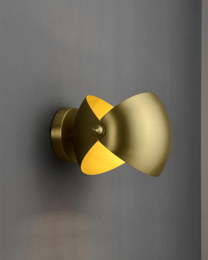 Casirette elegante wandlamp in messing